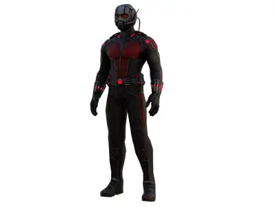 Marvel AntMan 3D Model High Quality Fully Rigged Textured Low-poly 3D model