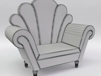 12 Color Armchair 3D Model 3D model
