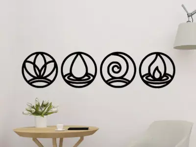 Four Elements Wall Decor 3D print model