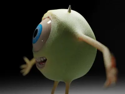 Mike Vazovski Low-poly 3D model