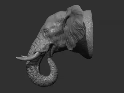 Elephant head 3D print model purchase