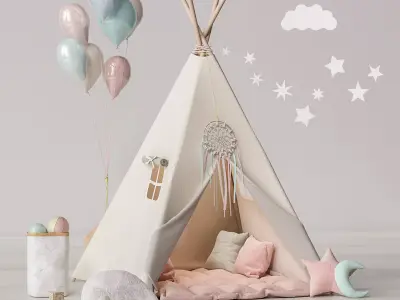 Toys and furniture 3D model