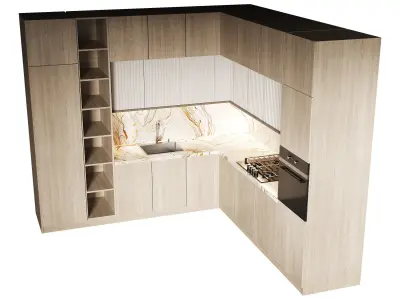 Modern kitchen 12 3D model