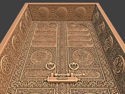 Kaaba door with frame 3D print model