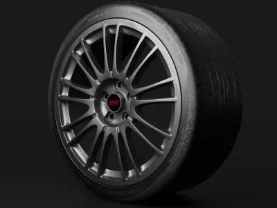 Subaru Wrx Sti 2011 Rim with tire 3D model