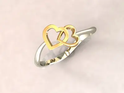 Heart ring 9 3D print model