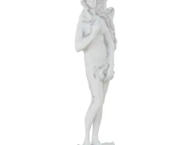 Bas-relief of a Woman on the Wall 2 3D model