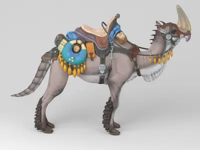 Cartoon Camel  Low-poly 3D model