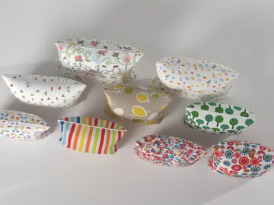 Pillow Collection A polka dot pillows 3D model
