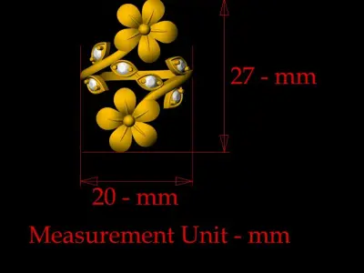 Flower Ring - 0030 3D print model