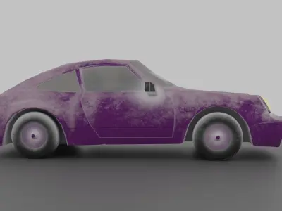 Low Poly Dirty Car PBR Low-poly 3D model