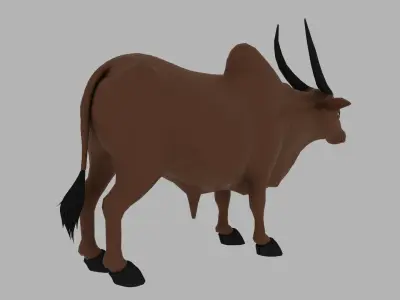 Indian Bull Rigged 3D model