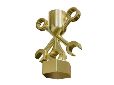 Custom Mechanical Style Trophy 3D print model