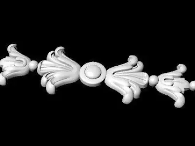 Central decor ornament for furniture 3D model 266