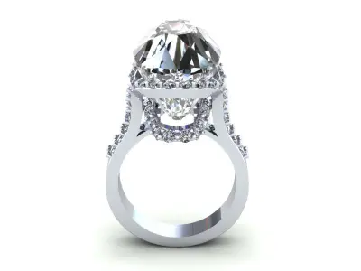 Pear Wedding Ring 366 3D print model