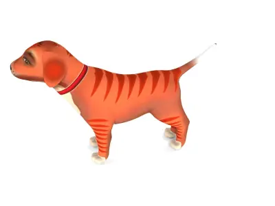 Cartoon Puppy  model Low-poly 3D model