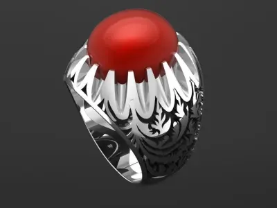 Gold ring 5  Free 3D print model
