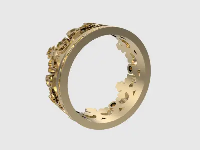 Majestic Crown-Inspired Ring JDBCo 3D print model