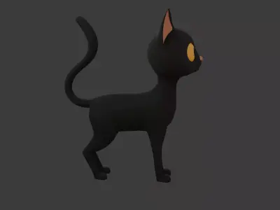 Cat cartoon 03 3D model
