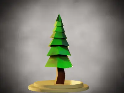 Low-Poly Forest-vol1 Free low-poly 3D model
