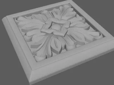 rosette decorative plaque 3D model
