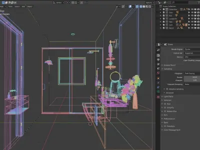 Bathroom Design Blender File 3D model