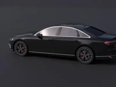 Audi A8 2018 Low-poly 3D model