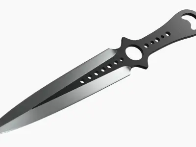 Knife throwing 08 3D model