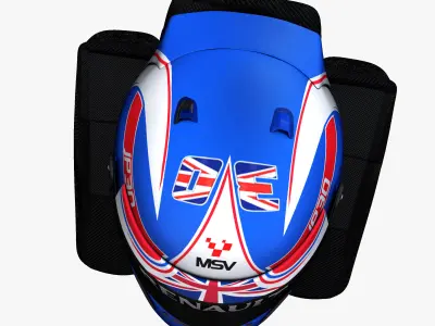 Palmer helmet 2017 Low-poly 3D model