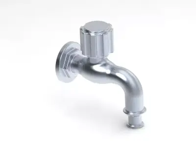 Stylish Washing Machine Tap 3D print model