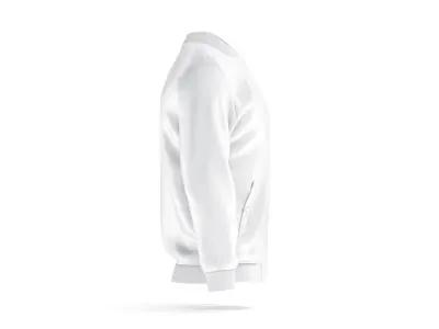 White Bomber Jacket - mens casual puffer 3D model