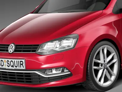 Volkswagen Polo 5-door 2015 3D model