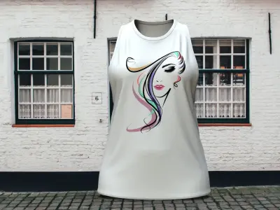 Female Sport Top Women Workout Tank Top 3D model