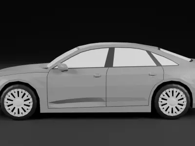 Audi A8 lowpoly Low-poly 3D model