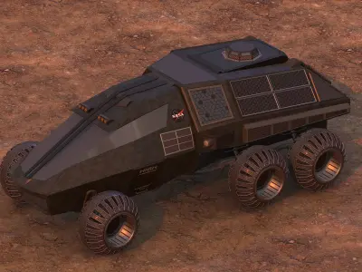 NASA exploration rover Low-poly 3D model