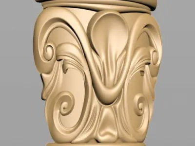 Carved Decor 3D model 9