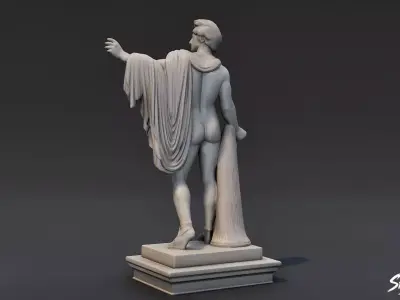 Apollo Belvedere Low-poly 3D model