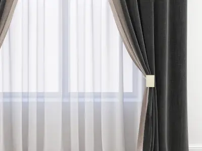 Set 87 Curtains 3D model