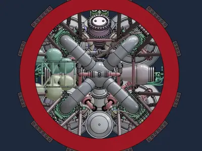 Russian rocket engine RD-171 3D print model