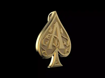 Ace Of Spades Pendant 3D print model
