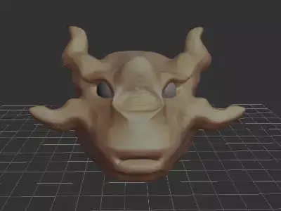 Scary Alien Head Free 3D model