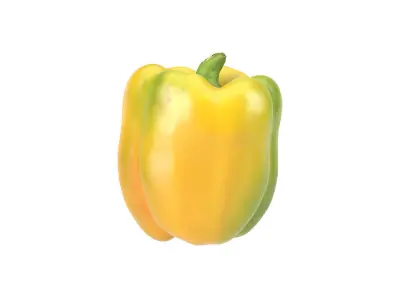 Photorealistic Bell Pepper 3D Scan 3D model