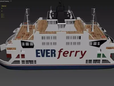 Ro-Ro Passenger Ferry 3D model 3D model
