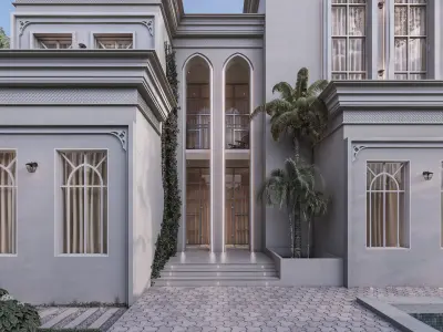 NEW CLASSIC VILLA 1 Low-poly 3D model