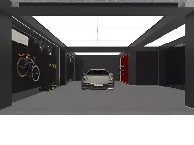 indoor parking area 3D model