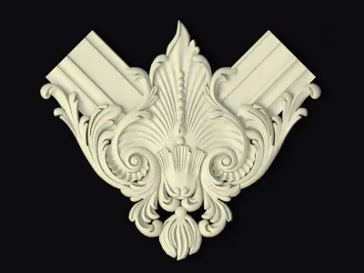 Corner decor ornament for furniture 3D model buy