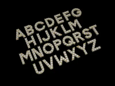 Alphabet accessories 3D print model