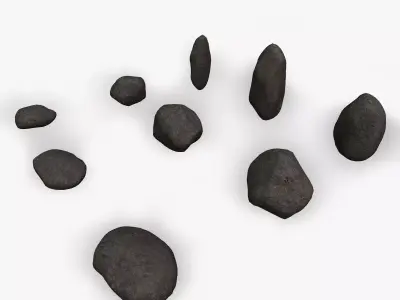 Assorted Boulders - Base Free low-poly 3D model