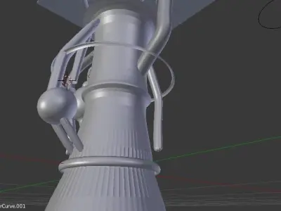 Rocket engine UnityAssetBundle and 3d model Free 3D model