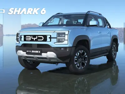 2026 BYD SHARK 6 Pickup DMO AWD with interior 3D model